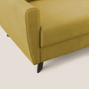 Divano Letto 3 Posti 188x97x96 cm in Tessuto Giallo