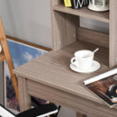 Scrivania da Ufficio Porta PC 105x50x137,5 cm con Libreria in Legno Truciolare Marrone