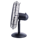 Ventilatore da Tavolo 4 Pale 3 Velocità 50W in Acciaio Laminato e Alluminio Nero      