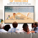 Telo Proiettore 84” 16:9 con Treppiede 200x8x118 cm in Plastica e Metallo Bianco