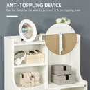 Mobile Dispensa 2 Cassetti e Ripiani 73x35x110 cm in MDF Bianco