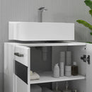 Mobile Sotto Lavabo Bagno 2 Ante 60x36,5x56 cm in MDF Bianco