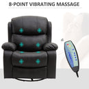 Poltrona Relax Massaggiante 97x92X104 cm in Similpelle Nera