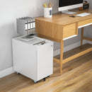 Schedario per Ufficio 2 Cassetti con Chiave Fessura a Busta 30x50x53,5 cm in Acciaio Bianco 