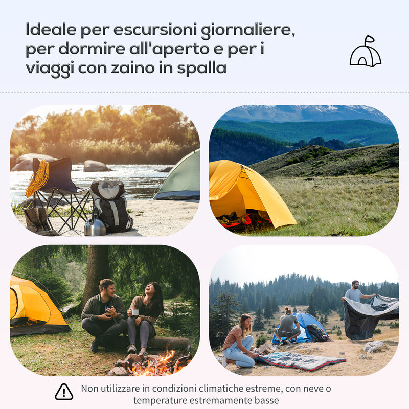 Tenda da Campeggio per 6 Persone 4,55x2,3x1,8m con Pali in Fibra di Vetro Grigia