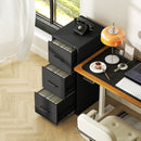 Cassettiera da Ufficio Schedario  Portadocumenti a 3 Cassetti 36,5x46,2x99 cm in Acciaio Nero