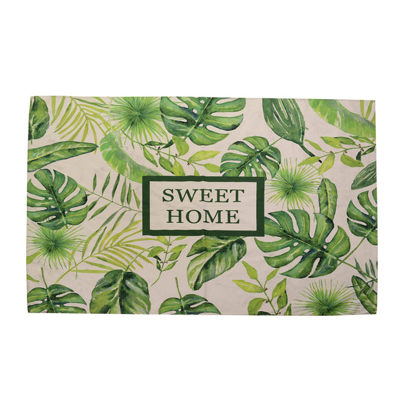 Tappeto in tessuto foglie verdi rettangolare cm 180x140 acquista