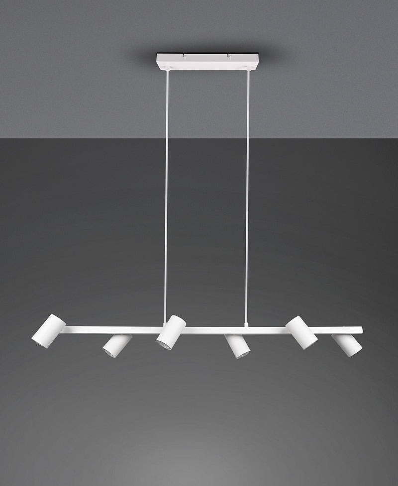 Lampada a Sospensione da Interno Attacco GU10 in Metallo Bianco Opaco