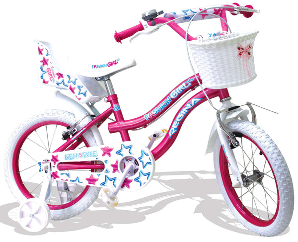 Bicicletta per Bambina 16" 2 Freni Kidfun Regina Fashion Girl Fucsia sconto