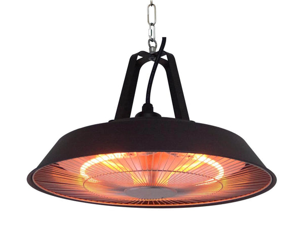 Stufa Elettrica ad Infrarossi Ø42,5 cm a Sospensione da Soffitto 1500W Nera acquista