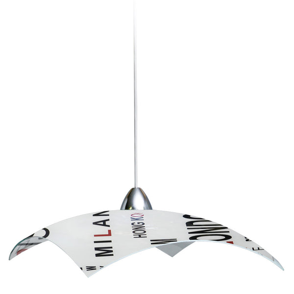 prezzo Sospensione 40X40 1xE27 Montatura Cromo-Trasparente Vetro Lastra Capita E-Energy Capitali