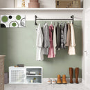 Barra Appendiabiti da Parete 110 cm in Acciaio Nero