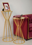 Porta Telefono Stick Glam Ø38x80 cm in Ferro Oro