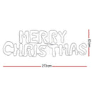 Scritta Luminosa Merry Christmas 273x83 cm Decorazione Natalizia LED da Esterno