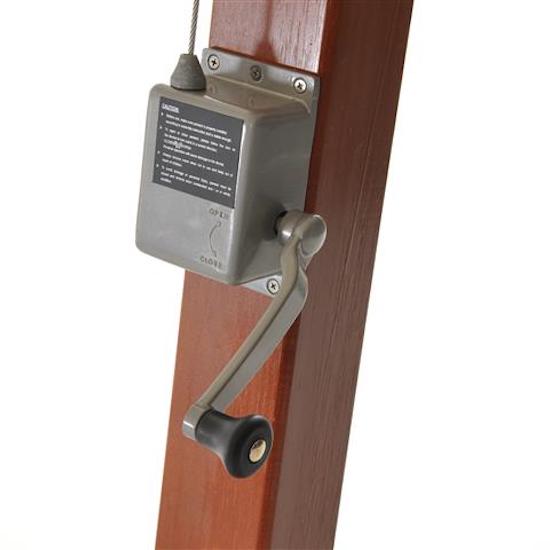 Ombrellone da Giardino Decentrato Quadrato 3x3m con Apertura e Chiusura a Manovella a Sbalzo Taddei Antares