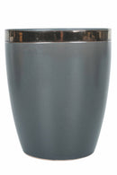 Set 6 Bicchieri per Acqua in Gres 330 ml Villa d'Este Home Tivoli Grigio Scuro Naima