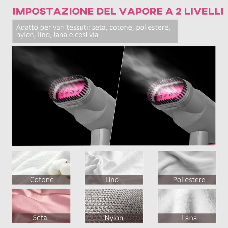 Ferro Da Stiro A Vapore Verticale Portatile 1500W | 3 Modalità E Display LCD | Serbatoio 280ml | Riscalda In 25 Secondi | Per Casa E Viaggi