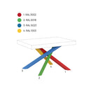 Tavolo Allungabile 160/420x90 cm Volantis Cashmere Gambe Multicolore 4/B      
