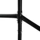 Stender Appendiabiti con Ruote 120x60x150 cm in Ferro  Nero