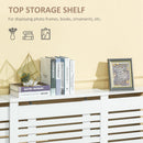 Copritermosifone Allungabile 140-202x19x82,5 cm in MDF Bianco