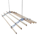 Stendibiancheria da Soffitto 240x56x14 cm 6 Stecche in Legno di Pino Corda in Cotone  
