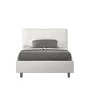 Letto 1 Piazza E Mezzo Imbottito in Similpelle Antea Large Bianco Varie Misure