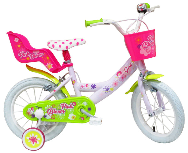 Bicicletta per Bambina 14" 2 Freni Pink Bloom Rosa sconto
