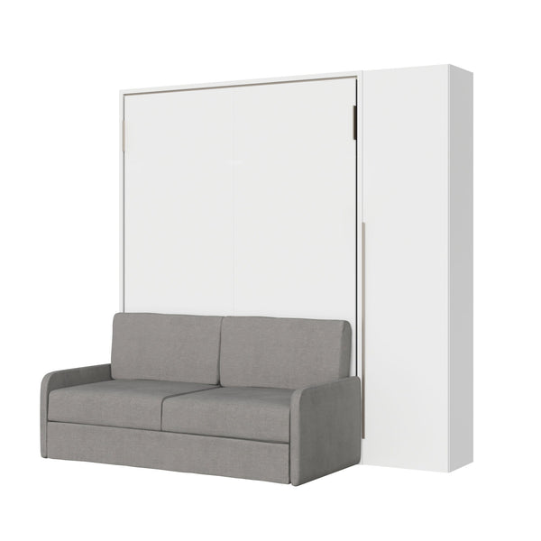 Letto Matrimoniale Francese A Scomparsa 140 Versia Con Divano E Armadio 1 Anta Dx Bianco sconto