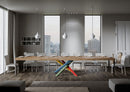 Tavolo Allungabile 120/380x90 cm Volantis Premium Quercia Natura Gambe Multicolore 4/B      