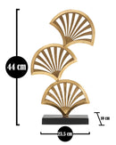 Scultura Foglia Triply 23,5x10x44 cm in Ferro 