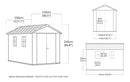 Casetta Box da Giardino 230x350x246 cm Newton Plus 7511/1175 Doppia Opzione Montaggio in Resina Evotech+ Grigio  cm   