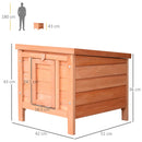 Conigliera Gabbia per Piccoli animali con Tetto Apribile in Legno 51x42x43 cm 