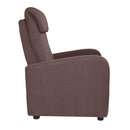 Poltrona Relax Reclinabile Manuale in Tessuto Marta Marrone