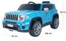 Macchina Elettrica per Bambini 12V con Licenza Jeep Renegade Azzurra