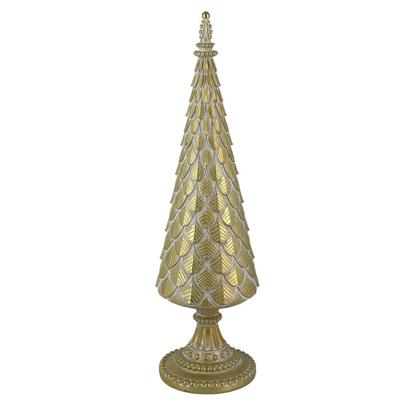 prezzo Mini Albero di Natale in Resina oro cm 12x12xh42