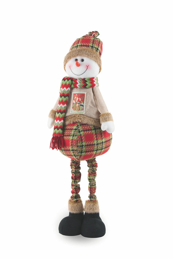 Pupazzo di Neve in Stoffa Gambe Allungabili H90 cm Soriani online