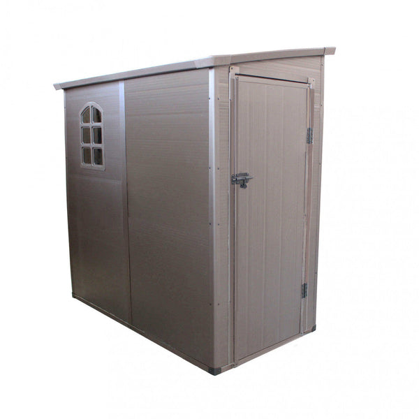 Casetta Box da Giardino Hause 111x191x194 h cm in Plastica Marrone sconto