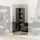 Libreria Angolare Moderna 5 Ripiani 60,3x60,3x205 cm in nobilitato Cemento