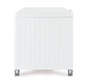 Baule Contenitore da Esterno 141,6x72x70h cm Apertura Facile e Ruote in Alluminio Ocean S Bianco 