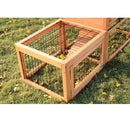 Conigliera Gabbia in Legno per Conigli e Animali Domestici 130x52x98.5 cm 