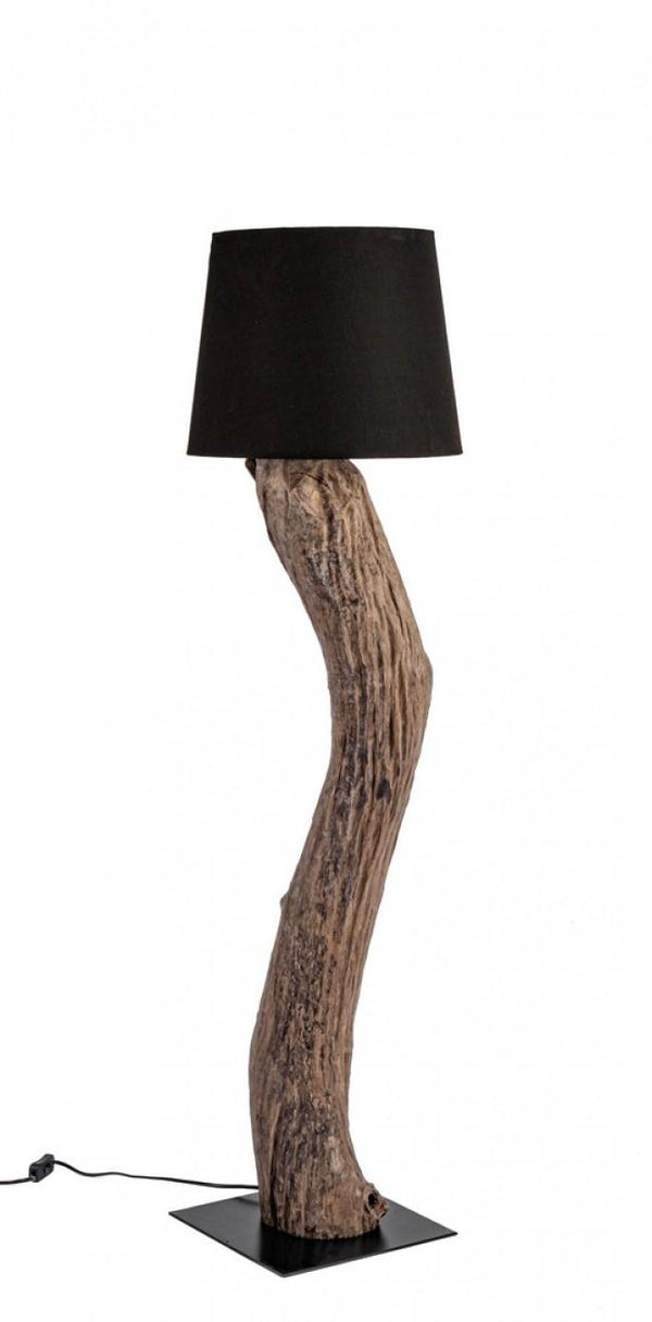 acquista Lampada da Terra Piantana Ø55x120 cm E27 in Legno Pralume in Cotone Nero