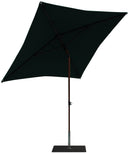 Ombrellone da Giardino 2x2 m Palo Ø38 mm in Alluminio Effetto Legno Tessuto Poliestere Trend Wood Verde
