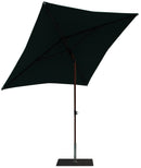 Ombrellone da Giardino 2x2 m Palo Ø38 mm in Alluminio Effetto Legno Tessuto Poliestere Trend Wood Verde