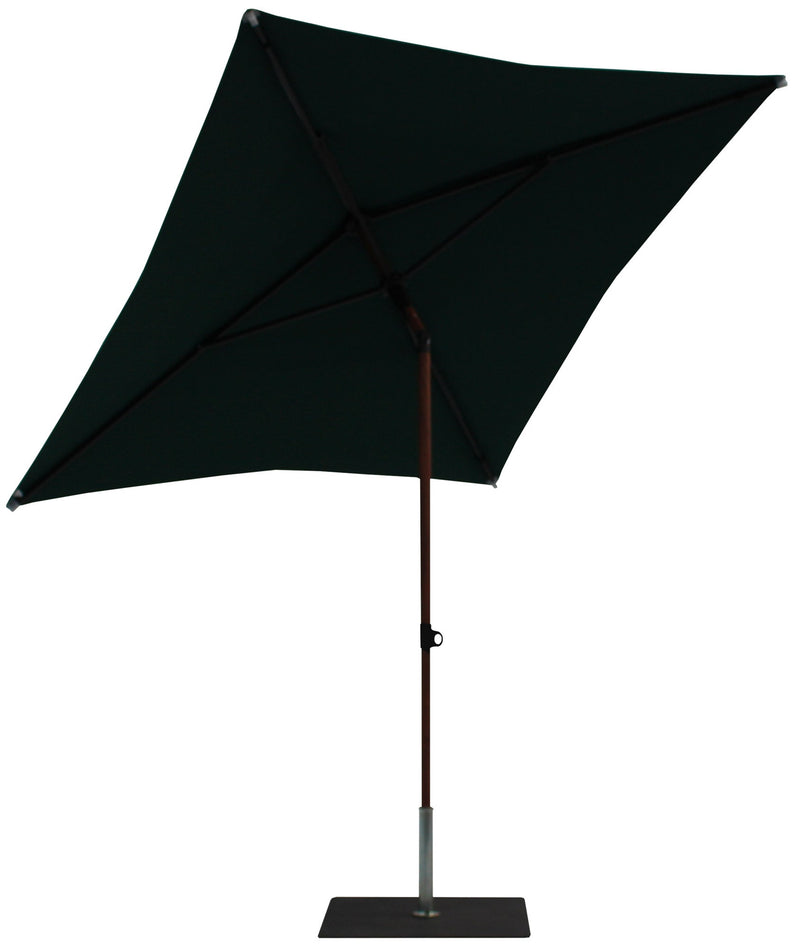 Ombrellone da Giardino 2x2 m Palo Ø38 mm in Alluminio Effetto Legno Tessuto Poliestere Trend Wood Verde