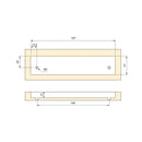 Maniglia per Mobile Bologna Interasse 160 Anodizzato Opaco Alluminio Emuca