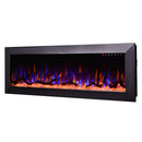 Camino Elettrico da Pavimento 45,5x127x18 cm Effetto Fiamma 1500W Racy 50 Nero