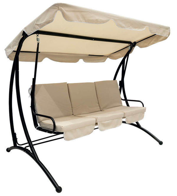 online Dondolo da Giardino 3 Posti in Metallo Soriani Avorio