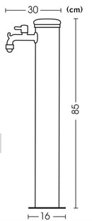 Fontana da Giardino con Rubinetto Belfer 42/AR Grigio Antracite