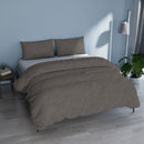 Copripiumino con Sacco e Federe Linea Water Washed Nocciola