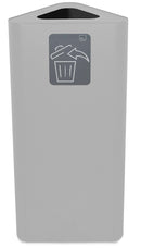 Pattumiera Per Raccolta Rifiuti 38x38xh80 cm In Acciaio Verniciato con Pittogramma Magnetico Bianco